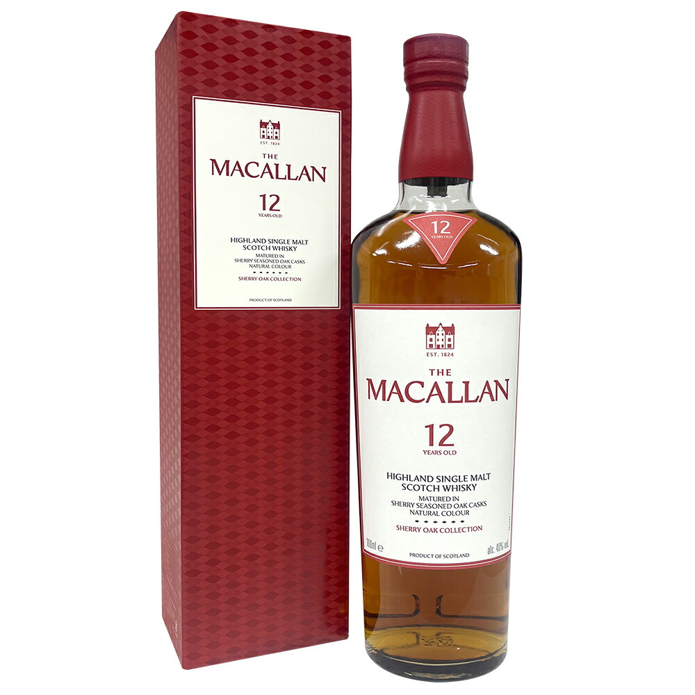 [正規品] ザ マッカラン 12年 シェリーオーク 40度 700ml / ギフトBOX入り スコットランド シングルモルトウイスキー お酒｜韓国フリーマー