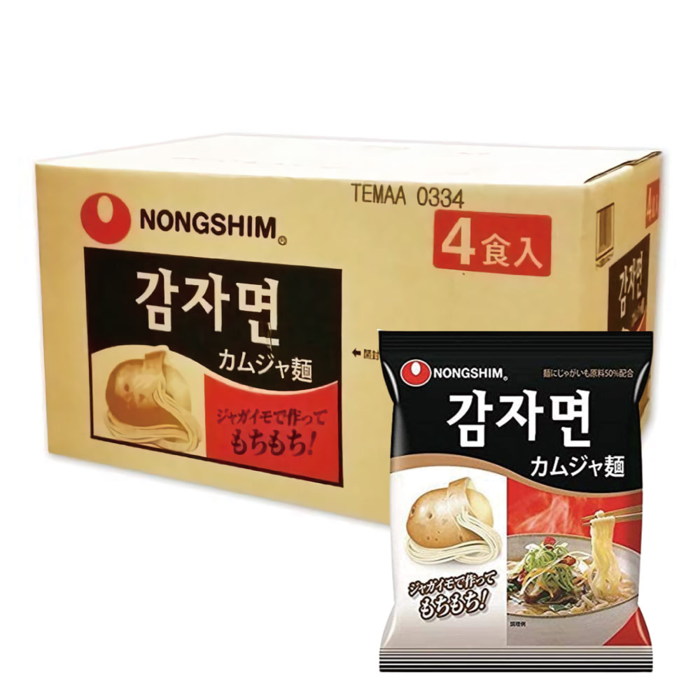 農心 ジャガイモ麺 100g【1BOX-48袋】カムジャ麺 ジャガイモラーメン カムジャメン　韓国食品 韓国食材/韓国料理/韓国お土産/韓国ラーメン/乾麺/インスタントラーメン/辛いラーメン/辛ラーメン/ラーメン/キムチ NONGSHIM！！！