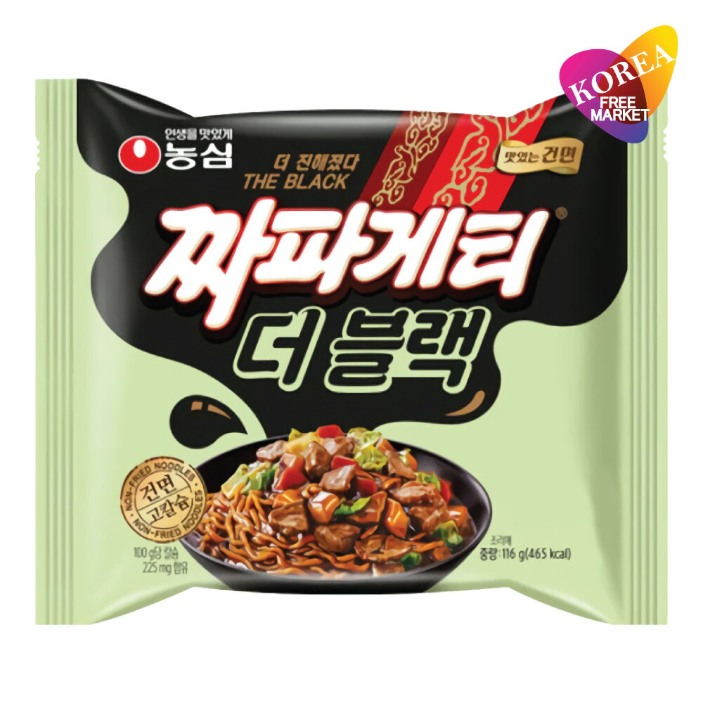 楽天市場】農心 THE BLACK チャパゲティ 116g / 発売40周年を記念 ザ