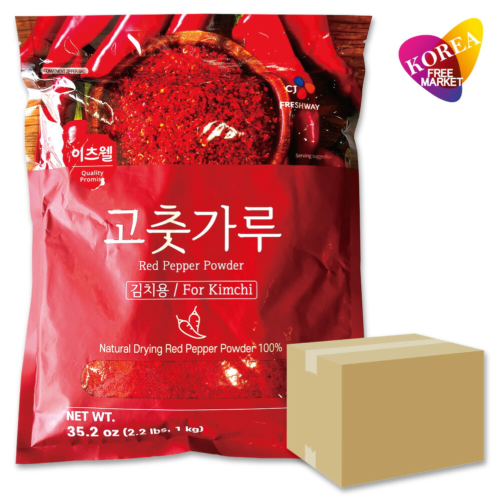CJ 粗挽き(キムチ用) 唐辛子粉 1kg 10袋セット / とうがらし パウダー コチュカル 香辛料 調味料 freshway