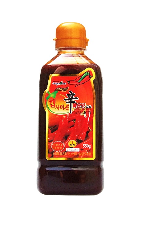 激辛 カプサイシン 液状 550g 10本セット ソースタイプ 韓国食品/韓国料理/韓国食材/調味料/韓国ソース/唐辛子/コチュジャン/スパイス/カプサイシン/辛味/調味料