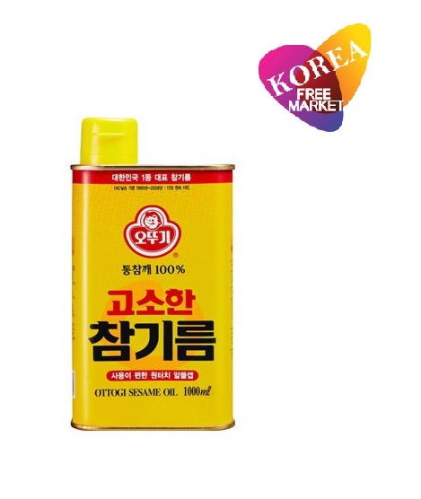 オットギ ごま油 1000ml 1L 3缶セット 1kg胡麻油 ゴマ油 業務用 韓国料理 韓国食材 韓国食品 韓国調味料