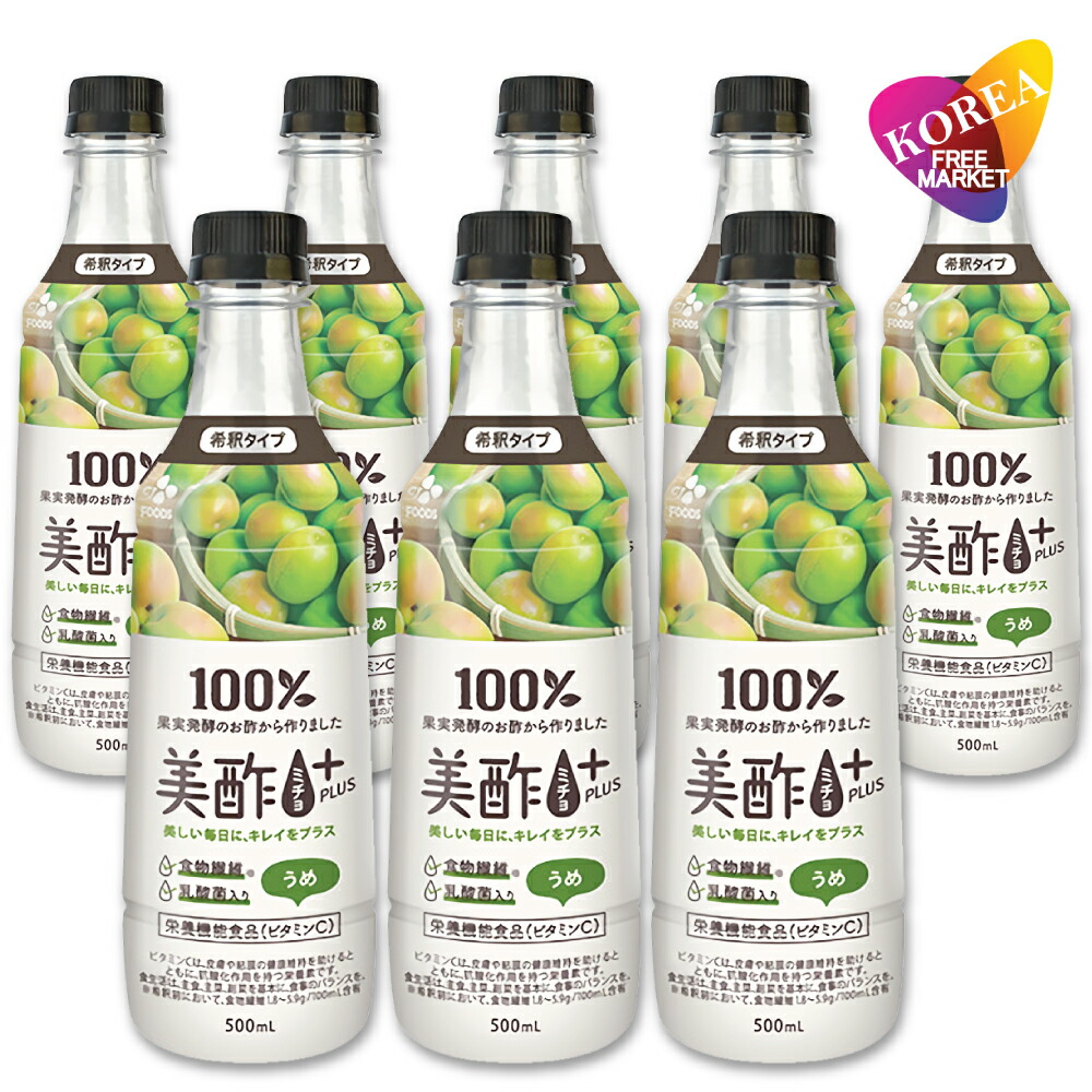 楽天市場】美酢プラス うめ 500ml 24本 箱売り 1BOX / CJ ミチョ