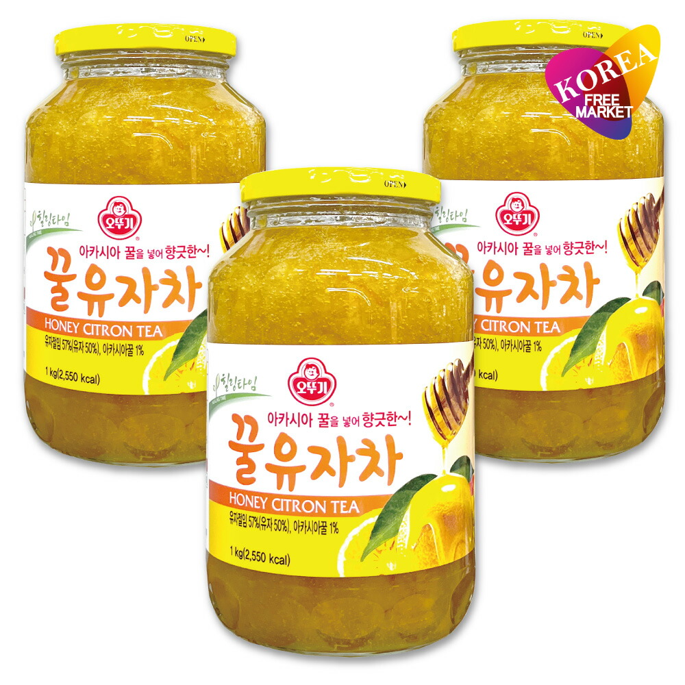 Amazon | ジーエムピー 韓国高興産 柚子茶 1kg入り×3本セット