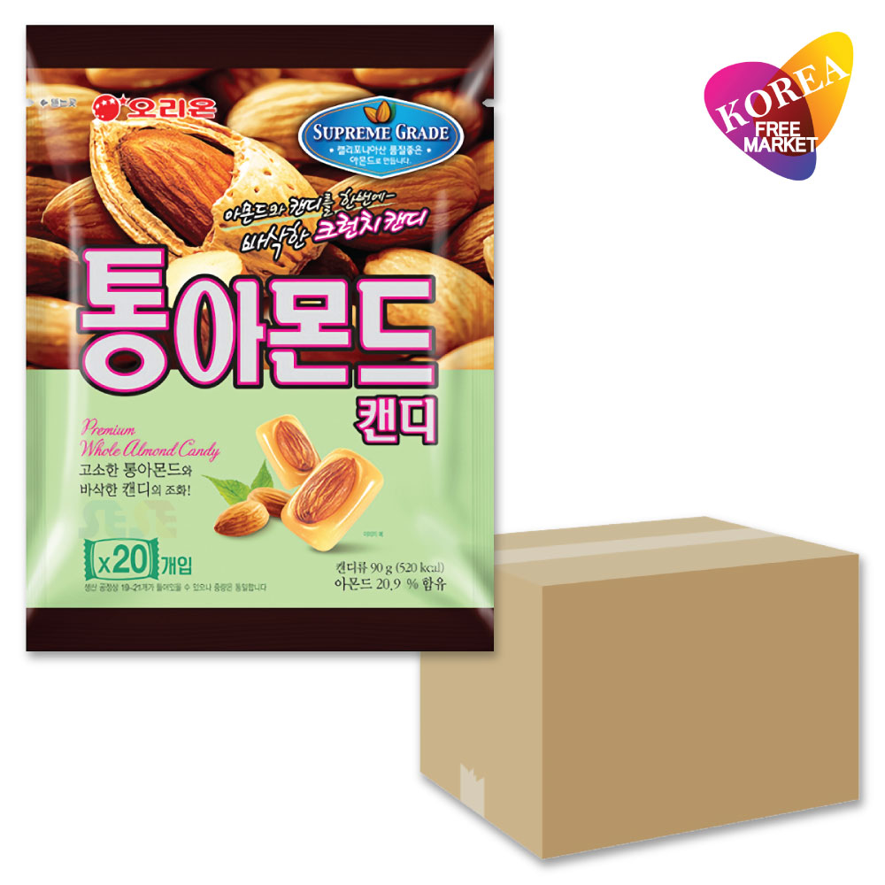 オリオン アーモンドキャンディー 90g 42袋 箱売り 3BOX / 韓国お菓子 トン アーモンド orion｜韓国フリーマー