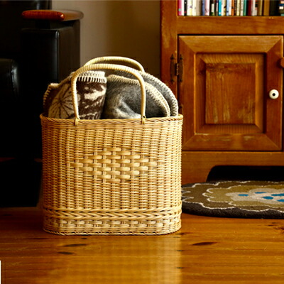 手提げかご 松野屋 ラタン 収納 おしゃれ かご カゴ 籠 バスケット