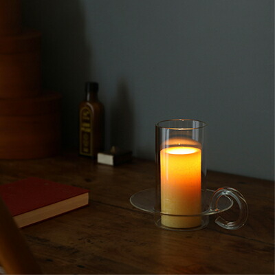 ferm LIVING キャンドルホルダー ガラス 北欧 キャンドルスタンド