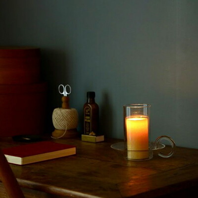 ferm LIVING キャンドルホルダー ガラス 北欧 キャンドルスタンド