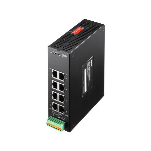 サンワサプライ 産業用ギガビット対応PoEスイッチングハブ IEEE802.3bt / 8ポート LAN-GIGAPOEFA84パソコン ハブ