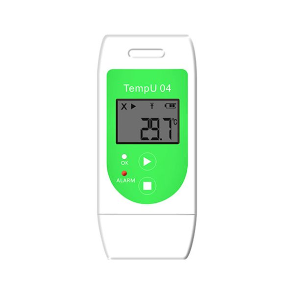 bitstrong USB温度データロガー -30～+60℃ 校正証明書付 ホワイト×ライトグリーン BS-LOG-TempU04