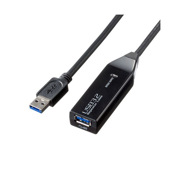 サンワサプライ 3m延長USB3.2アクティブリピーターケーブル KB-USB-R303N パソコン ケーブル ケーブルカバー