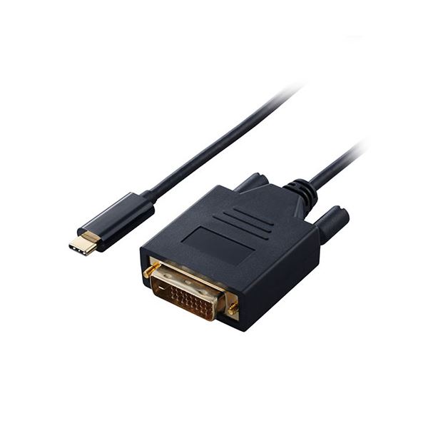 ELECOM エレコム USB Type-C(TM) - DVI変換ケーブル 2m ブラック CAC-CDVI20BK2 パソコン ケーブル ケーブルカバー
