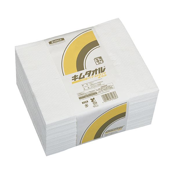 日本製紙クレシア キムタオルパワーストロング ホワイト 3プライ 61082 1セット（1200枚：50枚×24パック） 掃除用品