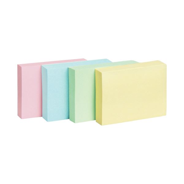 TANOSEE タノシー（大塚商会) ふせん 38×50mm4色混色1セット(100冊：20冊×5パック)【×3セット】 【 セット販売 まとめ買い 割引 オフィス 文房具 文具 業務用 オフィス用品 】 文具 オフィス用品 付箋紙 ポストイット