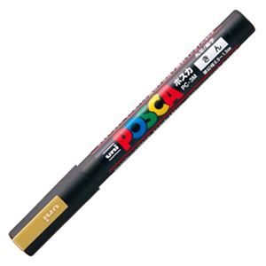 三菱鉛筆 水性マーカー ポスカ 細字丸芯 金 PC3M.25 1本 【×30セット】 【 セット販売 まとめ買い 割引 オフィス 文房具 文具 業務用 オフィス用品 】 文具 オフィス用品 ペン ボールペン