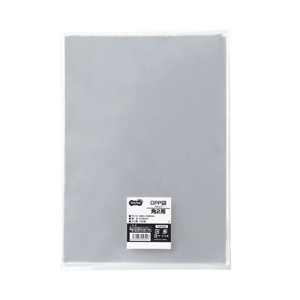 TANOSEE タノシー（大塚商会) OPP袋 フラット 角2 240×332m 1パック（100枚） 【×10セット】 【 セット販売 まとめ買い 割引 オフィス 文房具 文具 業務用 オフィス用品 】 文具 オフィス用品 袋 OPP袋