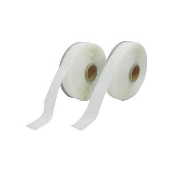 伸和 マジクロボンド メス 強粘着付 25mm×5m 白 2W3L5UC-255-W 1巻 文具 オフィス用品 テープ 接着用具