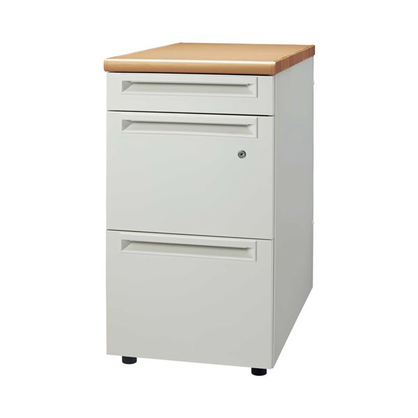 PLUS プラス 脇机3段 UJ-047A-A3 WM / W4 引出A　デスク　事務机　事務所　オフィス家具　家具 インテリア 家具 収納家具 袖机