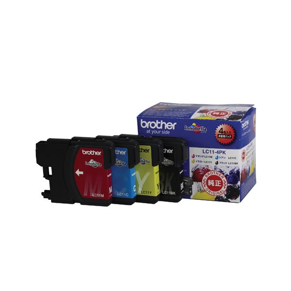 BROTHER(ブラザー) 純正 インクカートリッジ 4色パック LC11-4PK PC プリンター インク インクカートリッジ トナー インク カートリッジ ブラザー(BROTHER)用