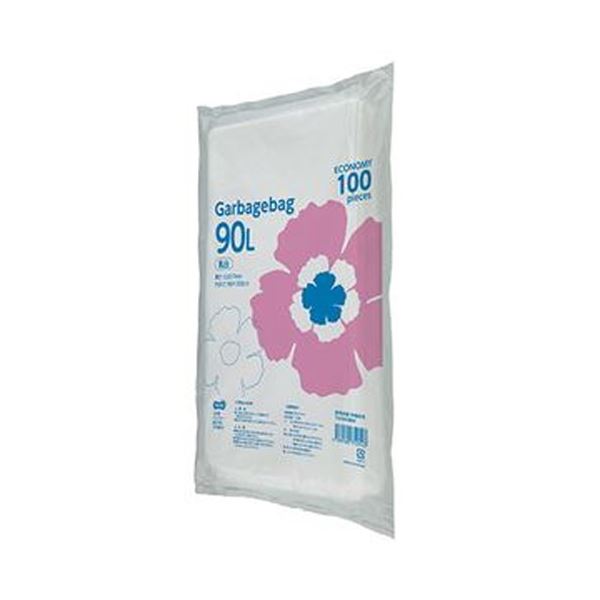 TANOSEE タノシー（大塚商会) ゴミ袋エコノミー乳白半透明 90L 1パック（100枚）【×10セット】 【 セット販売 まとめ買い 割引 オフィス 文房具 文具 業務用 オフィス用品 】 文具 オフィス用品 袋 ビニール袋
