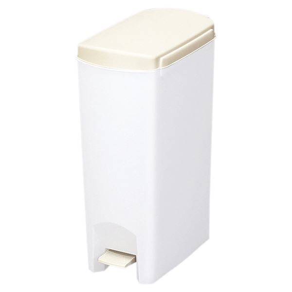 ペダル式 ゴミ箱 / ダストボックス 【15L ホワイト】 フタ付き スリム 『セパ』 【×6個セット】 【 セット販売 まとめ買い 割引 】 ゴミ箱　ダストボックス