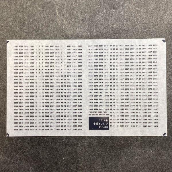 楽天市場】209系車番インレタ1(TypeC・車号部分)(Nゲージ) : 世田谷車両