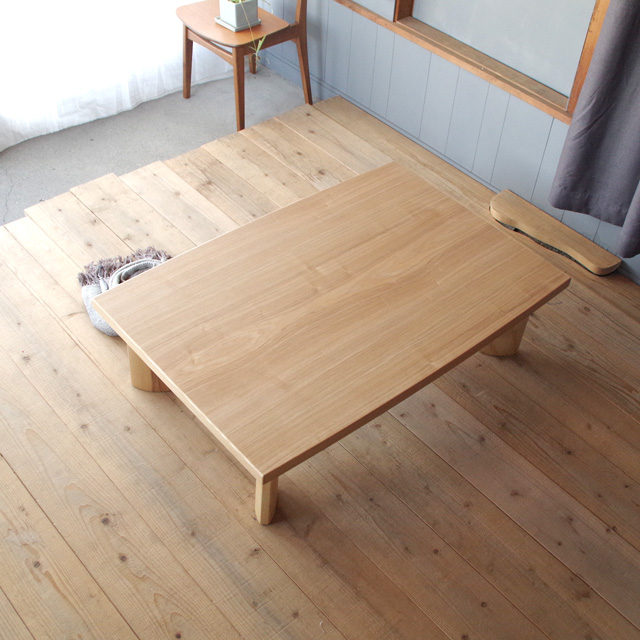 【新発売】ローテーブルウォールナット皮付き135折れ脚日本製 ローテーブル