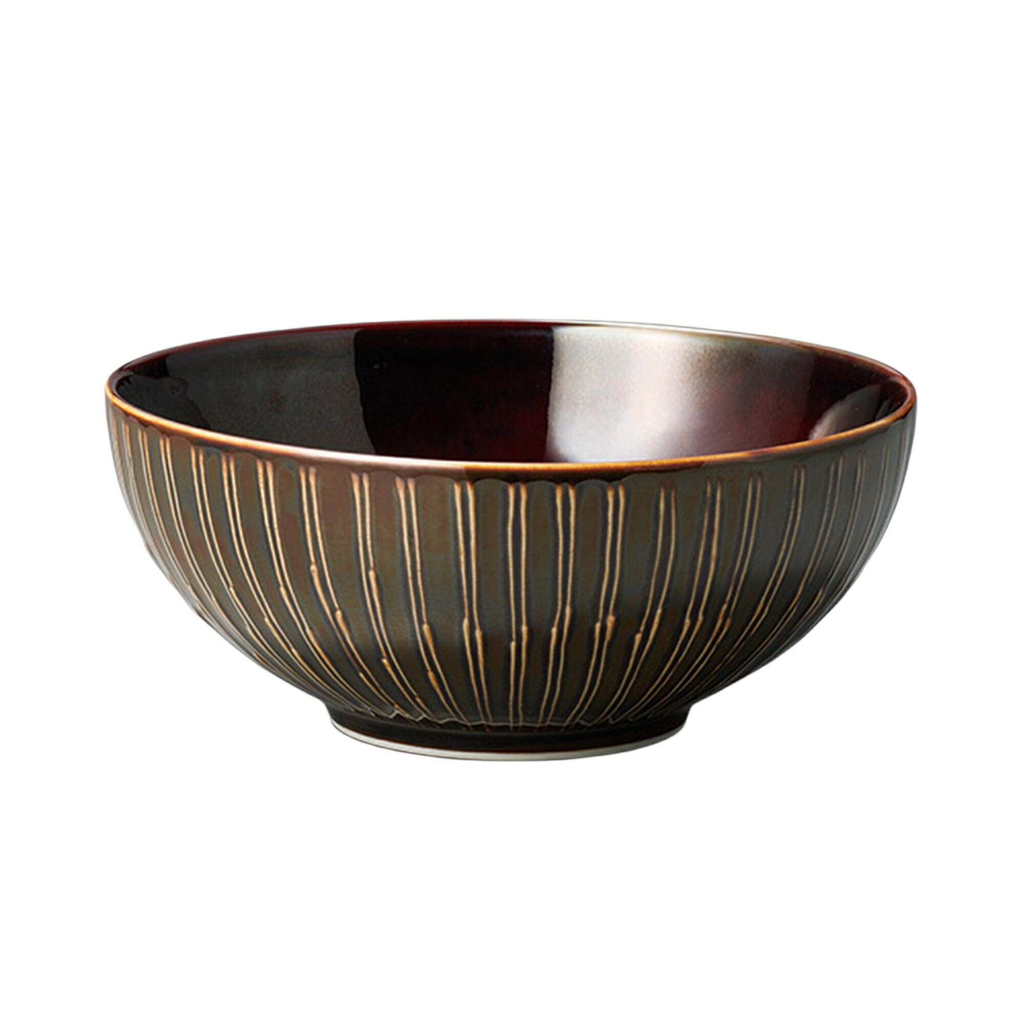 丼 あめ釉たて筋6 5丼 195 80mm 食器 和食器 業務用 贈答 プレゼント ギフト おしゃれ かわいい 開店 定食 セット そば うどん ラーメン 鉢 丼 丼鉢 どんぶり 中華 同梱不可