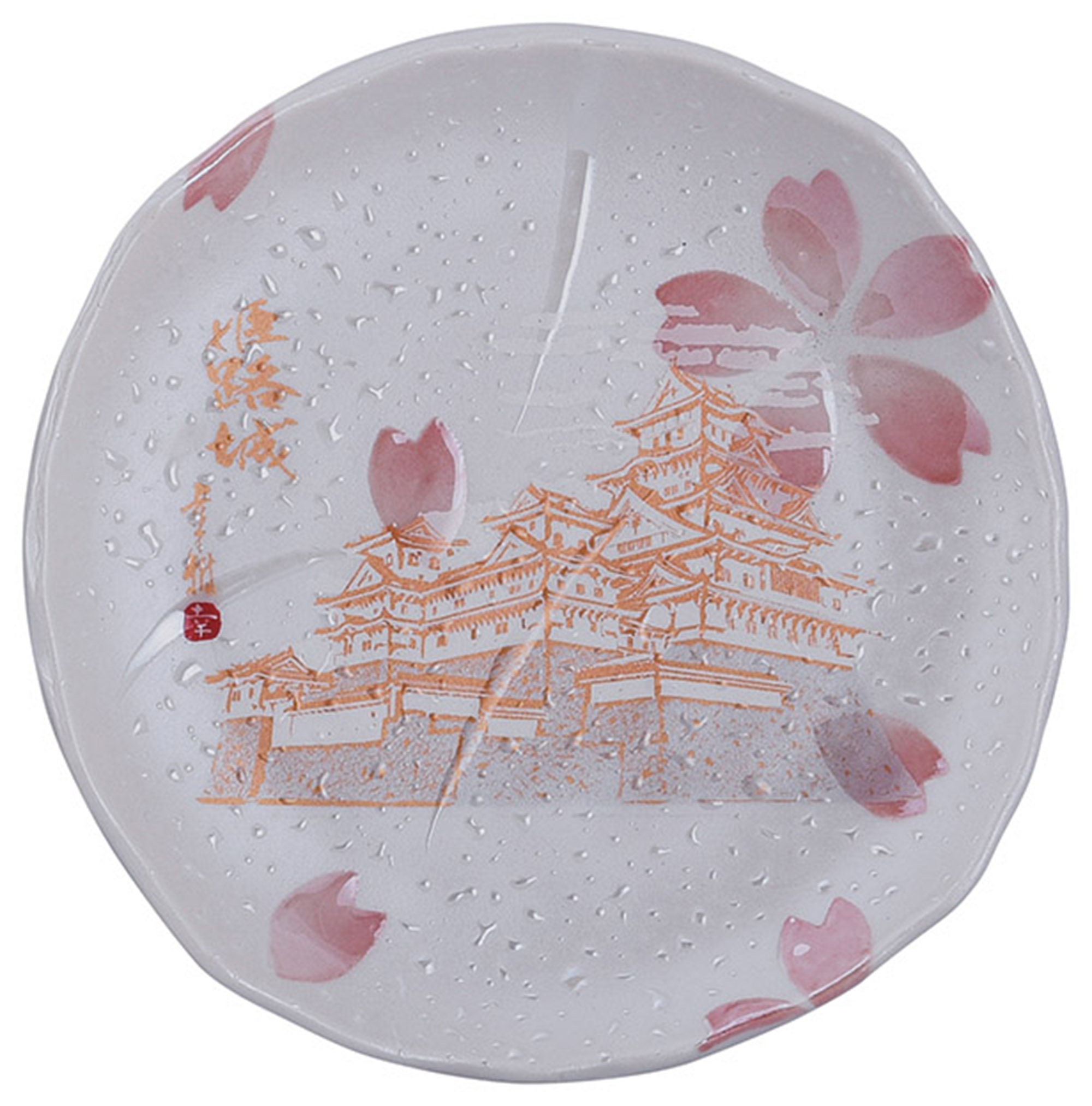 日本土産 ｷﾗｷﾗ桜ﾌﾟﾚｰﾄ 1個箱ﾌﾟﾗｽﾁｯｸｽﾀﾝﾄﾞ付 姫路城 123mm 観光地 和 和風 日本土産 お土産 土産売場 ギフト プレゼント 贈り物 餞別 ｊａｐａｎ おしゃれ かっこいい かわいい