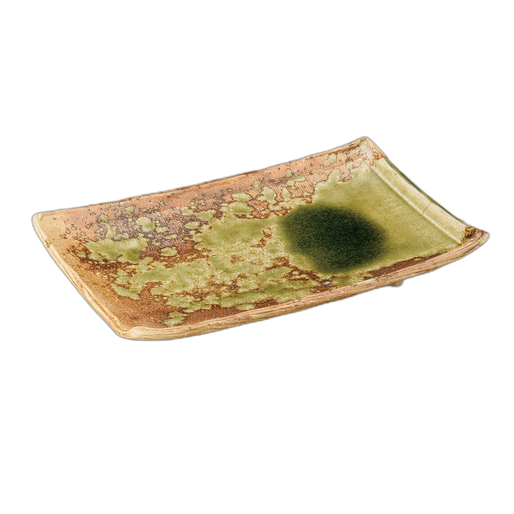 灰釉足付長角皿 [ 32×21×4cm ] | 盛皿 | おすすめ 人気 食器 業務用 飲食店 カフェ うつわ 器 おしゃれ かわいい お洒落 可愛い ギフト プレゼント 引き出物 内祝い 結婚祝い 誕生日 贈り物 自宅 イベント