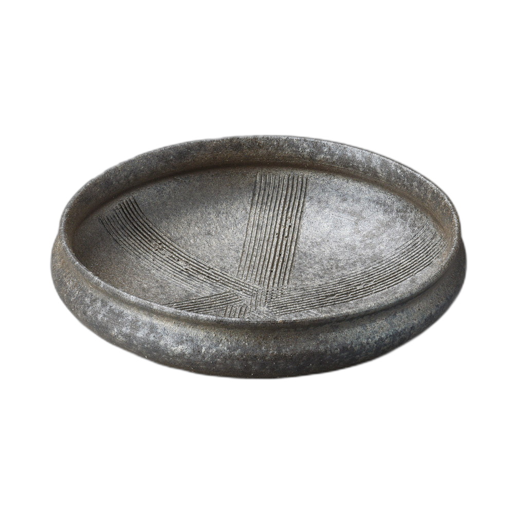 黒窯変クシ目7.3丸鉢 [ 21×5.7cm ] | 中鉢 | おすすめ 人気 食器 業務用 飲食店 カフェ うつわ 器 おしゃれ かわいい お洒落 可愛い ギフト プレゼント 引き出物 内祝い 結婚祝い 誕生日 贈り物 自宅 イベント