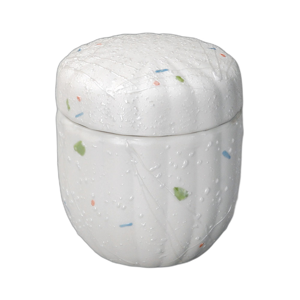 ラスター点紋菊型むし碗 [ 7.2×7.8cm ] 強化 | むし碗 | おすすめ 人気 食器 業務用 飲食店 カフェ うつわ 器 おしゃれ かわいい お洒落 可愛い ギフト プレゼント 引き出物 内祝い 結婚祝い 誕生日 贈り物 自宅 イベント