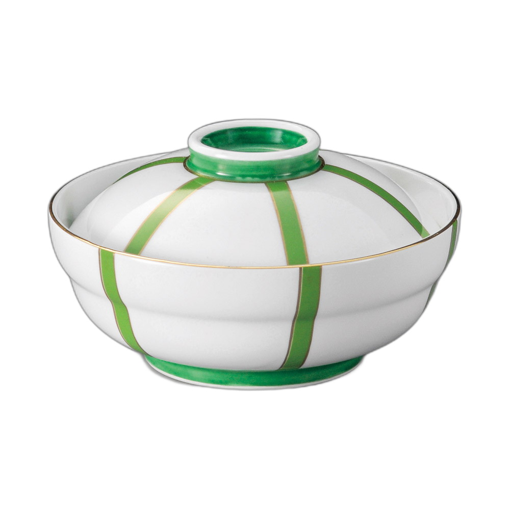 ぼんぼり（グリーン）京形蓋向 [ 14.3×7.8cm ] | 蓋向 | おすすめ 人気 食器 業務用 飲食店 カフェ うつわ 器 おしゃれ かわいい お洒落 可愛い ギフト プレゼント 引き出物 内祝い 結婚祝い 誕生日 贈り物 自宅 イベント