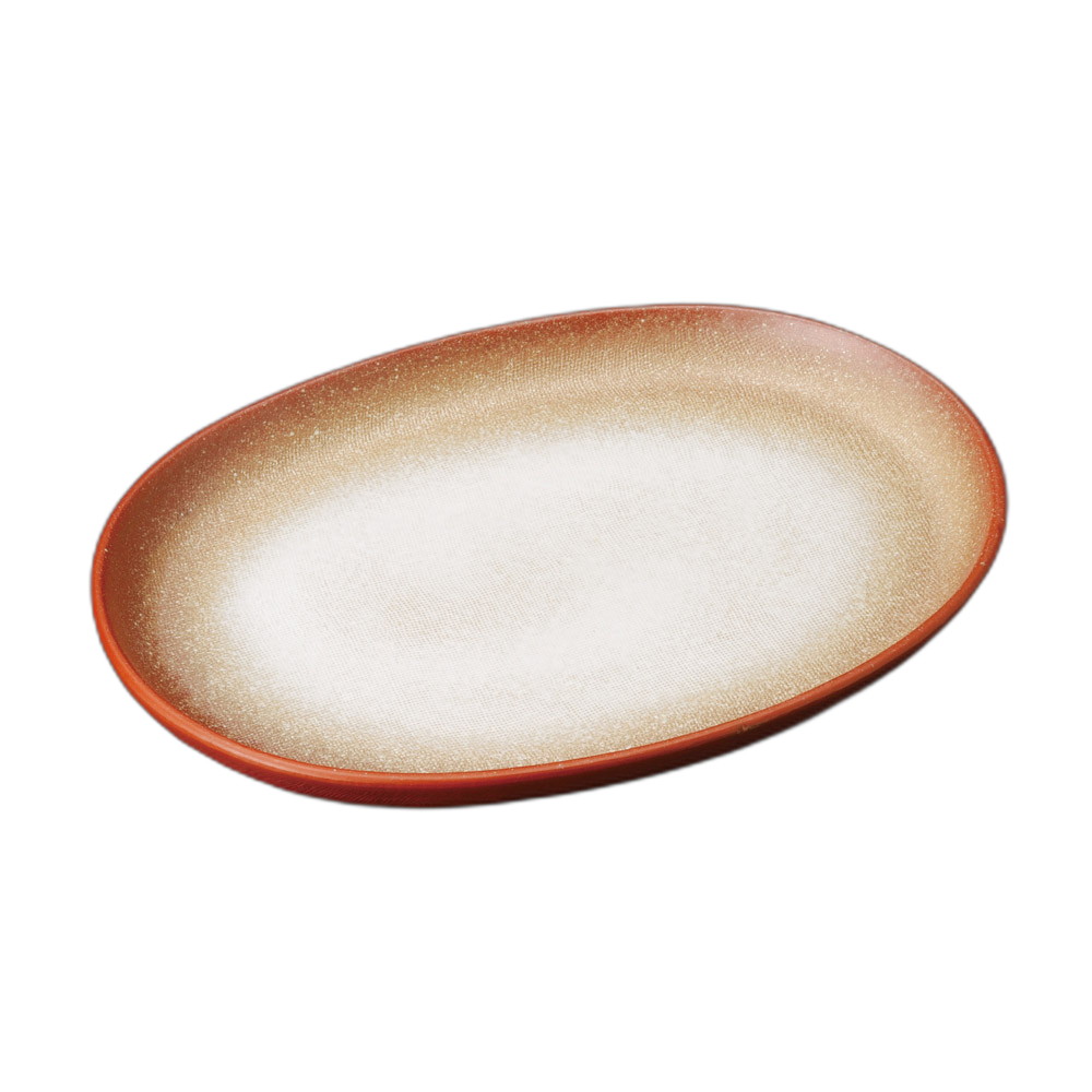 窯変緋10.0小判皿 [ 31×22.5×2.5cm ] 強化 | 変形皿 | おすすめ 人気 食器 業務用 飲食店 カフェ うつわ 器 おしゃれ かわいい お洒落 可愛い ギフト プレゼント 引き出物 内祝い 結婚祝い 誕生日 贈り物 自宅 イベント