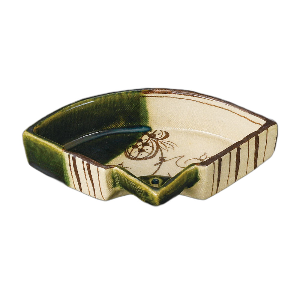 織部唐草扇面鉢4.0 [ 12.2×11.4×3.2cm ] | 小鉢 | おすすめ 人気 食器 業務用 飲食店 カフェ うつわ 器 おしゃれ かわいい お洒落 可愛い ギフト プレゼント 引き出物 内祝い 結婚祝い 誕生日 贈り物 自宅 イベント