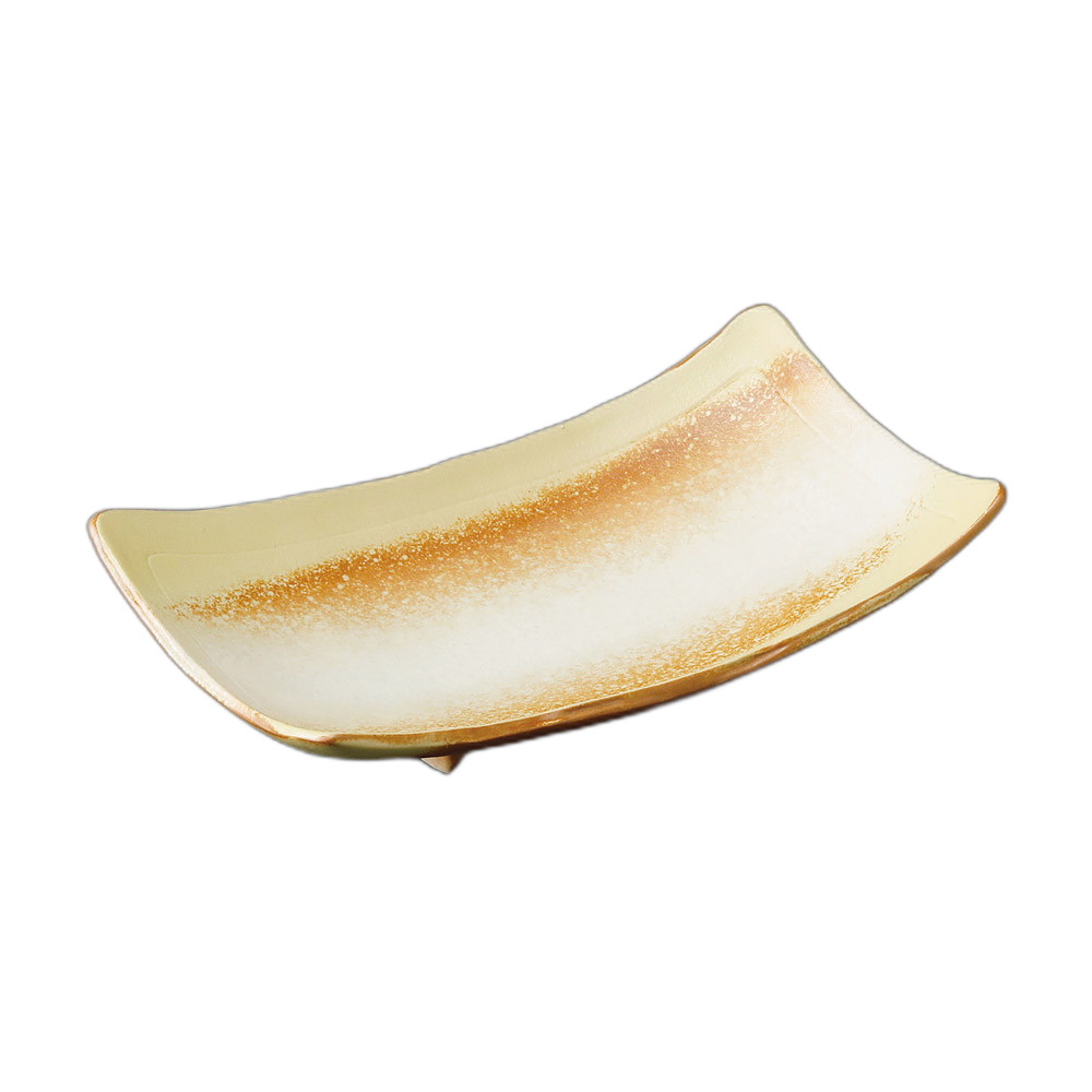 春結晶足付9.0長角皿 [ 24.5×14×5.6cm ] 強化 | 長皿 | おすすめ 人気 食器 業務用 飲食店 カフェ うつわ 器 おしゃれ かわいい お洒落 可愛い ギフト プレゼント 引き出物 内祝い 結婚祝い 誕生日 贈り物 自宅 イベント