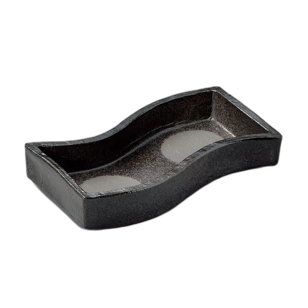 炭化土ぼたもち切立変形向付 [ 19×9.5×4cm ] | 向付 | おすすめ 人気 食器 業務用 飲食店 カフェ うつわ 器 おしゃれ かわいい お洒落 可愛い ギフト プレゼント 引き出物 内祝い 結婚祝い 誕生日 贈り物 自宅 イベント