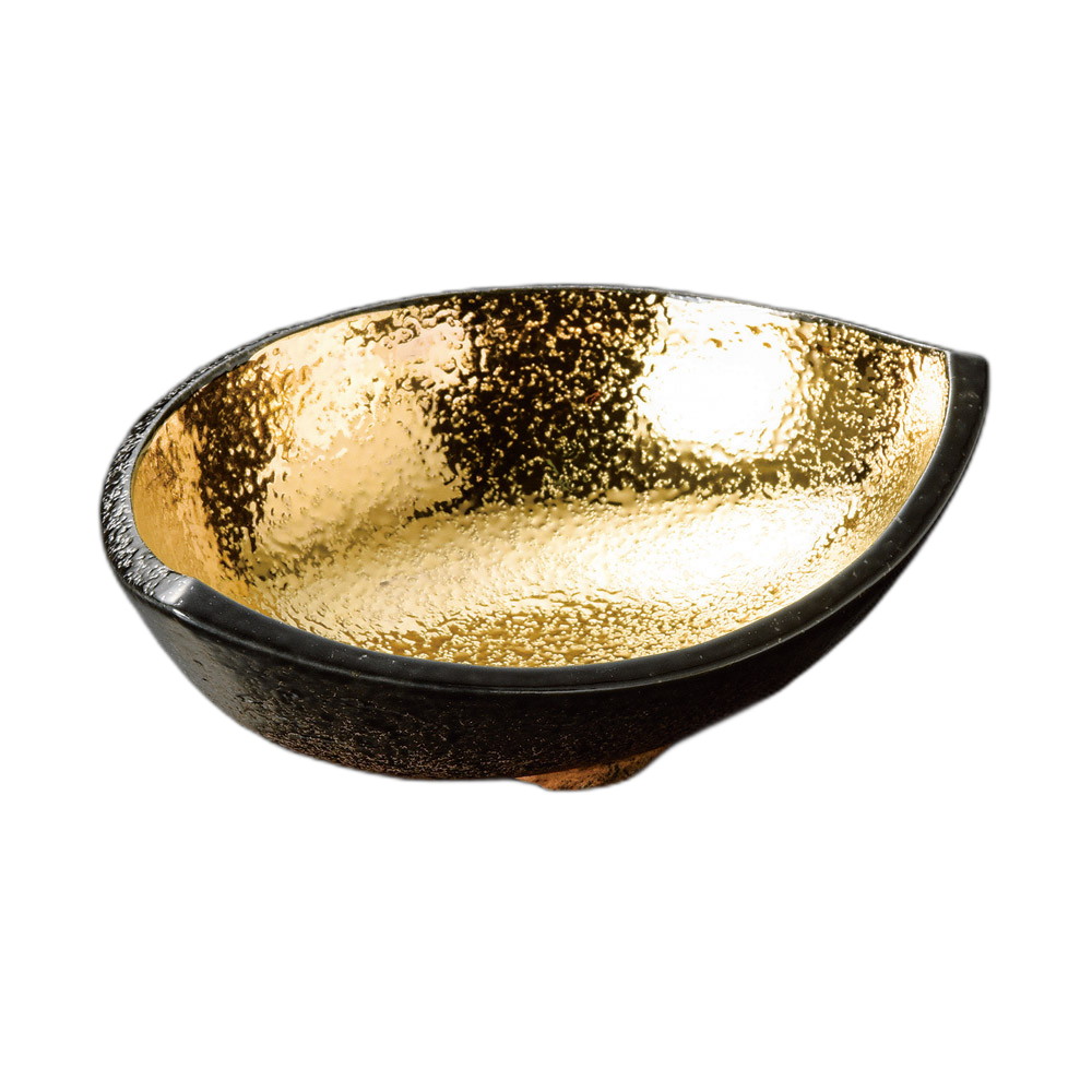 黒ちらし内金塗4.5半月形丼 [ 15.5×11×5.5cm ] 強化 | 中鉢 | おすすめ 人気 食器 業務用 飲食店 カフェ うつわ 器 おしゃれ かわいい お洒落 可愛い ギフト プレゼント 引き出物 内祝い 結婚祝い 誕生日 贈り物 自宅 イベント 5,354円
