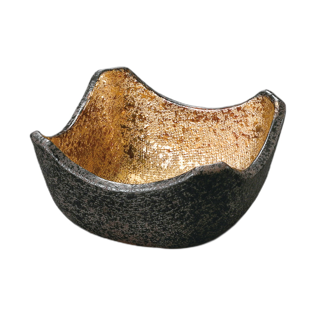 黒ちらし内金塗3.8角形深丼 [ 10×10×5.5cm ] 強化 | 角鉢 | おすすめ 人気 食器 業務用 飲食店 カフェ うつわ 器 おしゃれ かわいい お洒落 可愛い ギフト プレゼント 引き出物 内祝い 結婚祝い 誕生日 贈り物 自宅 イベント