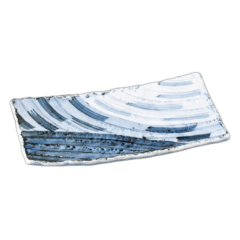 ごすクシメ12.0長皿 [ 37&times;21.5&times;3cm ] | 盛皿 | おすすめ 人気 食器 業務用 飲食店 カフェ うつわ 器 おしゃれ かわいい お洒落 可愛い ギフト プレゼント 引き出物 内祝い 結婚祝い 誕生日 贈り物 自宅 イベント｜せともの本舗