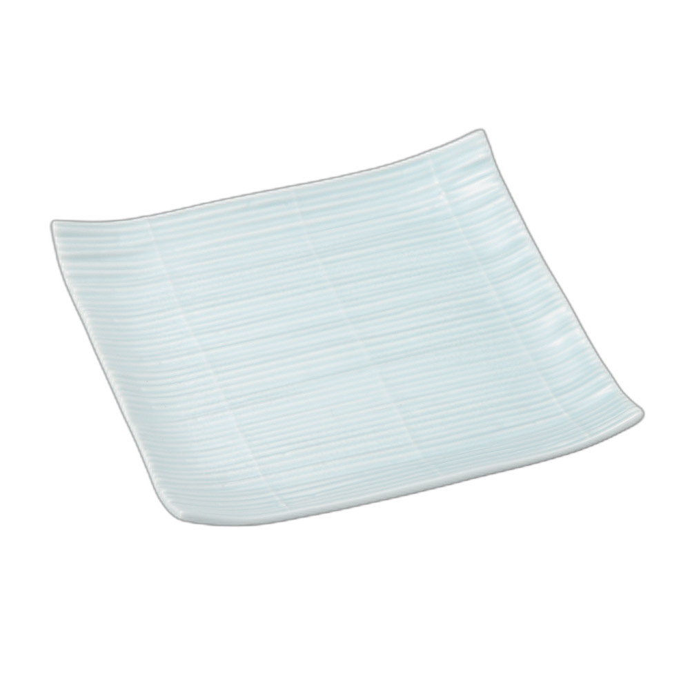 青磁すだれ（浜ナシ）8.0正角大皿 [ 22.5×22.5×2.5cm ] | 角皿 | おすすめ 人気 食器 業務用 飲食店 カフェ うつわ 器 おしゃれ かわいい お洒落 可愛い ギフト プレゼント 引き出物 内祝い 結婚祝い 誕生日 贈り物 自宅 イベント