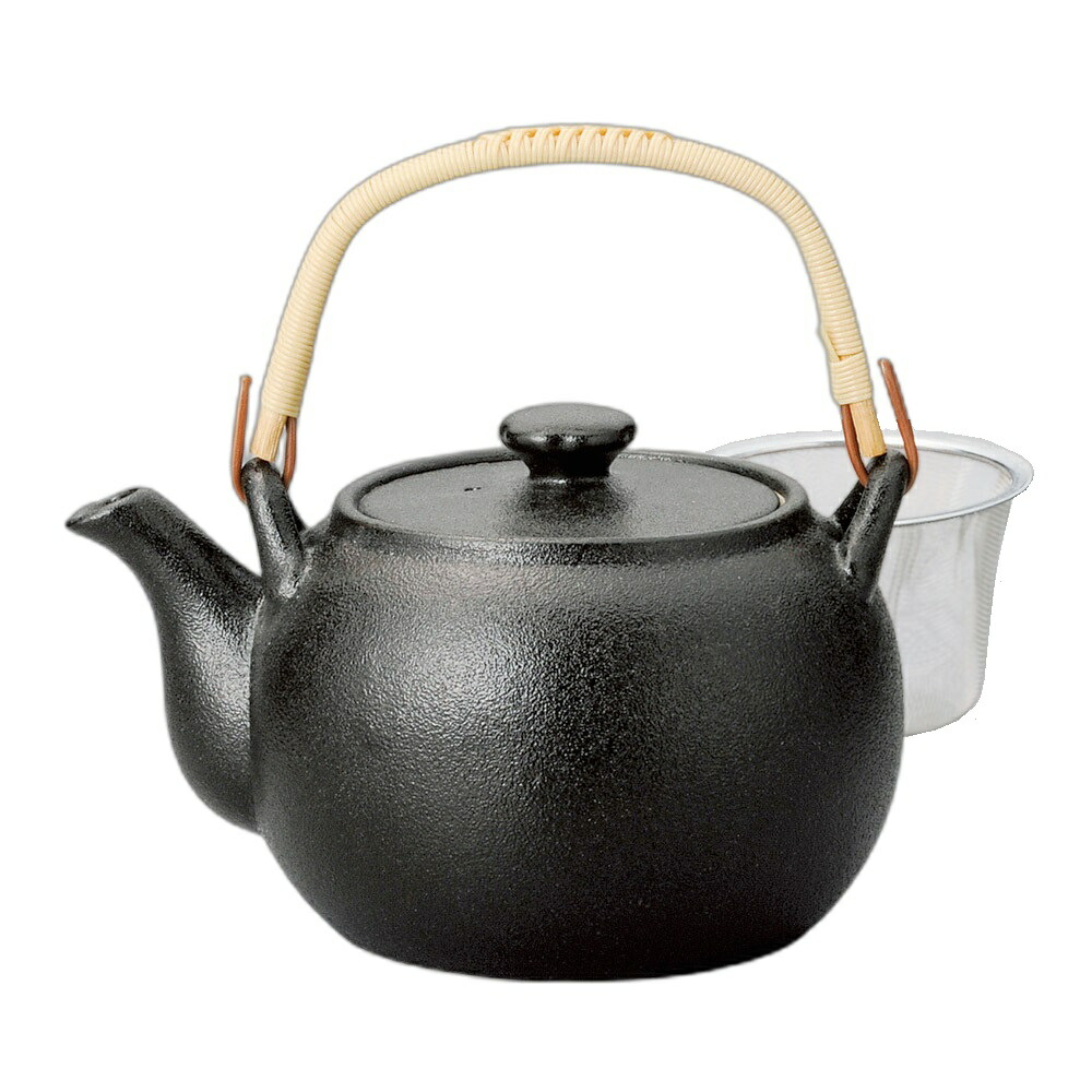 瀬戸黒5号土瓶アミ付 [ 17×13×10.5cm･800cc ] | 土瓶 | おすすめ 人気 食器 業務用 飲食店 カフェ うつわ 器 おしゃれ かわいい お洒落 可愛い ギフト プレゼント 引き出物 内祝い 結婚祝い 誕生日 贈り物 自宅 イベント