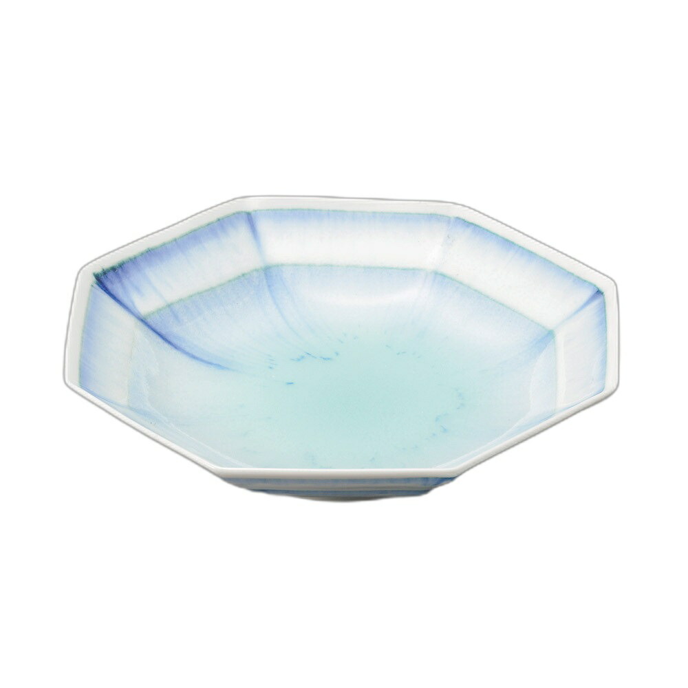 藍流し八角皿 [ 20.3×19.5×4.7cm ] | 変形皿 | おすすめ 人気 食器 業務用 飲食店 カフェ うつわ 器 おしゃれ かわいい お洒落 可愛い ギフト プレゼント 引き出物 内祝い 結婚祝い 誕生日 贈り物 自宅 イベント