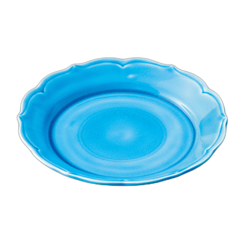 トルコ交趾輪花6.0皿皿 [ 19×3.5cm ] | 中皿 | おすすめ 人気 食器 業務用 飲食店 カフェ うつわ 器 おしゃれ かわいい お洒落 可愛い ギフト プレゼント 引き出物 内祝い 結婚祝い 誕生日 贈り物 自宅 イベント