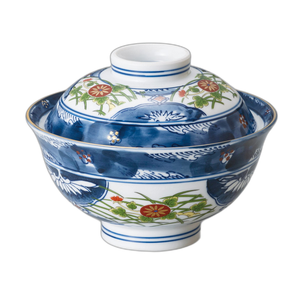 古伊万里5寸蓋丼 [16×12.5cm] | 食器 和食器 業務用 贈答 プレゼント ギフト おしゃれ かわいい 開店 定食 セット 鉢 丼 丼鉢 どんぶり 蓋