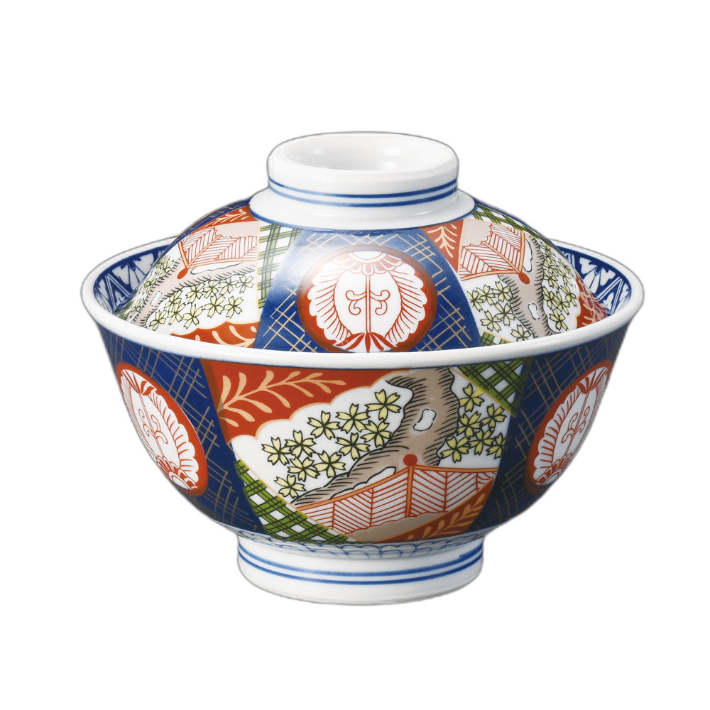 錦小桜5.0反蓋丼 [15.8×11.5cm] | 食器 和食器 業務用 贈答 プレゼント ギフト おしゃれ かわいい 開店 定食 セット 鉢 丼 丼鉢 どんぶり 蓋