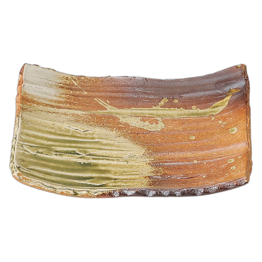 古信楽 8.0足付そぎ長角皿 [24×20×4.5糎] | 食器 和食器 和皿 喫茶店 食べ物屋 お役目用 譲りわたす 差し上げ物 差し上げ物 今めかしい 可愛らしい 御祭り 開店 定食 仕掛ける