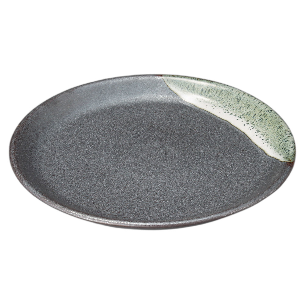 ﾌﾞﾙｰ鉄釉 丸9.0皿 [27×3cm] | 食器 和食器 和皿 カフェ 料亭 業務用 贈答 プレゼント ギフト おしゃれ かわいい お祝い 開店 定食 セット