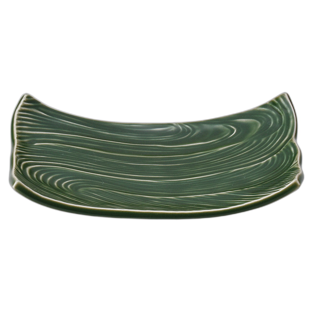 練り抹茶 流水型8.0寸長角皿 [21×12.8×4.1cm] | 食器 和食器 和皿 カフェ 料亭 業務用 贈答 プレゼント ギフト おしゃれ かわいい お祝い 開店 定食 セット