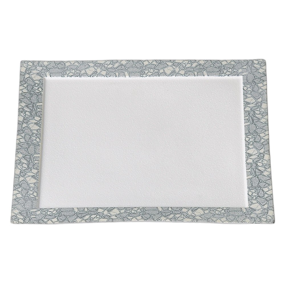 銀彩ﾓｻﾞｲｸ ﾘﾑ付27cm角皿 [27×27×2cm] | 食器 和食器 和皿 カフェ 料亭 業務用 贈答 プレゼント ギフト おしゃれ かわいい お祝い 開店 定食 セット